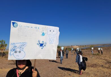 ¡Cuidemos el agua! Piden niños desde la presa Eustaquio Buelna en Guamúchil