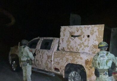 Aseguran patrulla clonada, blindada y con armamento en Rosario, Sinaloa