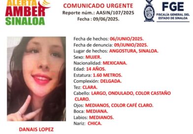 Desaparece adolescente en Angostura; activan Alerta Amber en Sinaloa