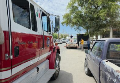Un cilindro defectuoso puso activó riesgo en el centro de Guamúchil con fuga de gas