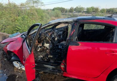 Muere chofer del auto que chocó en la Guamúchil-Angostura frente a Los Mezquites
