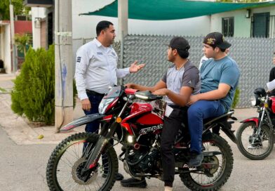 Refuerzan campaña «Cuida tu vida, usa tu casco» en Salvador Alvarado